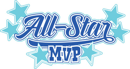 Many Colors Colorful All Star MVP in SVG 
