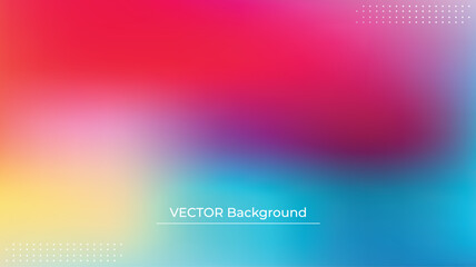 Smooth and blurry colorful gradient mesh background. Modern bright rainbow colors. Easy editable soft colored vector banner template. Premium quality