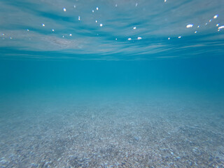 Obraz premium Adriatic sea underwater with bubbles