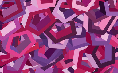 Light Purple, Pink vector template in hexagonal style.