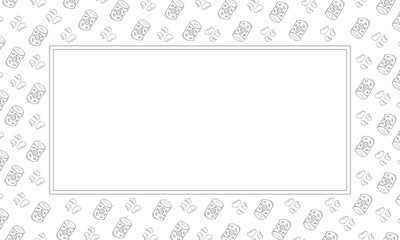 food and beverage frame in doodle style frame background