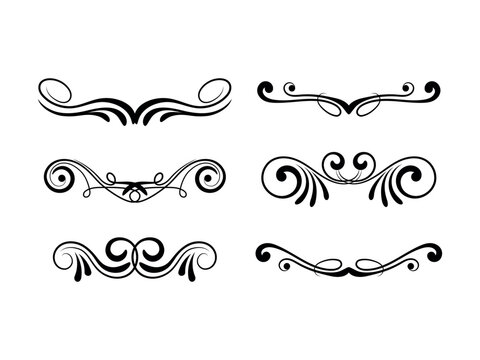 Hand drawn frames and banners. Classic calligraphy swirls, swashes, floral motifs. Good for greeting cards, wedding invitations, restaurant menu, royal certificates and graphic design.