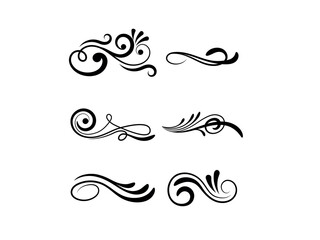 Hand drawn frames and banners. Classic calligraphy swirls, swashes, floral motifs. Good for greeting cards, wedding invitations, restaurant menu, royal certificates and graphic design.  © Nur