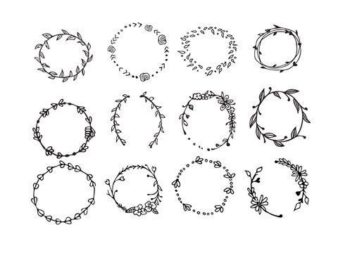 Hand drawn frames and banners. Classic calligraphy swirls, swashes, floral motifs. Good for greeting cards, wedding invitations, restaurant menu, royal certificates and graphic design.