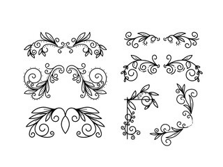 Collection of luxury frames, borders and corners with ornate swirls. Good for greeting cards, wedding invitations, restaurant menu, royal certificates and graphic design.
