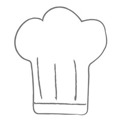 Cute doodle chef hat sticker design element