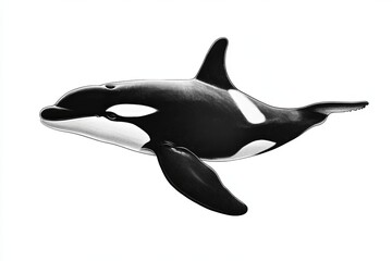 Fototapeta premium A black and white photo of a whale