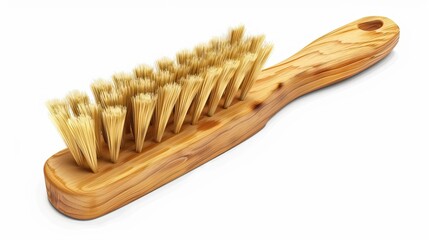 A wooden cleaning brush with soft bristles, perfect for delicate surfaces and precision cleaning tasks in various applications.