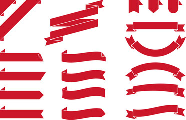 Vector illustration set of premium quality ribbon banners and bookmarks with blank space. Templates for award labels and promotion tags, highlighting discount and best offer.