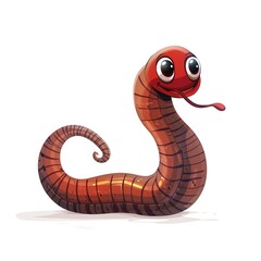 Fototapeta premium Earthworm spy fantasy animal cartoon isolated whitebackground 16:9