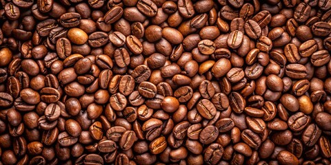 Obraz premium Rich warm brown tones of coffee beans emanating comfort and tranquility, coffee, beans, aroma, comfort, tranquility, rich, warm