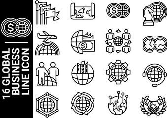 16 global business line icon