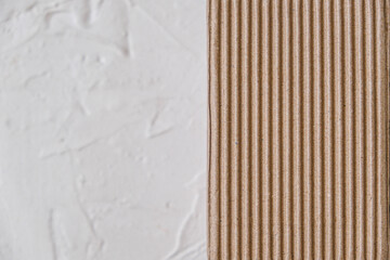 Brown paper texture background from a paper box packaging. Paper cardboard background concept