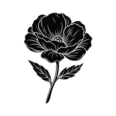 Eustoma Flower Silhouette Vector