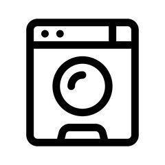 Wash Machine Line Icon. Single icon, line vector icon