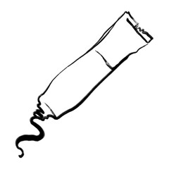 Paint tube png clipart, drawing illustration, transparent background