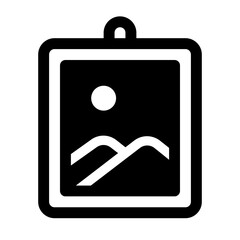 Photo Frame Glyph Icon. Single icon, glyph vector icon