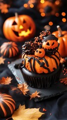 Halloween party ideas, vibrant colors, joyful scenes, dynamic action, inviting