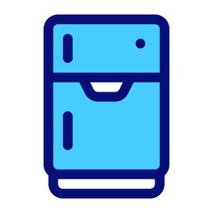 Refrigerator Mixed Icon. Single icon, line and colored vector icon