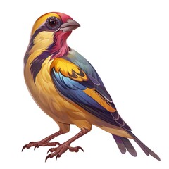 Fototapeta premium Finch Light element fantasy cartoon isolated whitebackground 16:9
