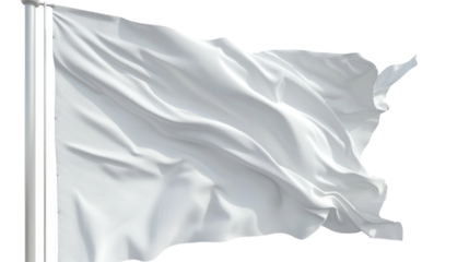 White flag on transparent background