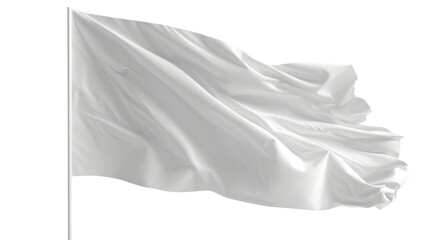 Obraz premium White flag on transparent background