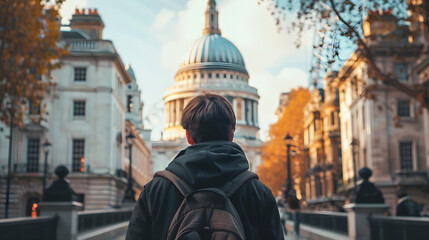 Individual marvels at the intricate design of St. Peter's Basilica, captivated by the grandeur displayed.