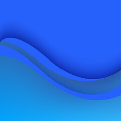 Abstract blue wave background, Blue banner