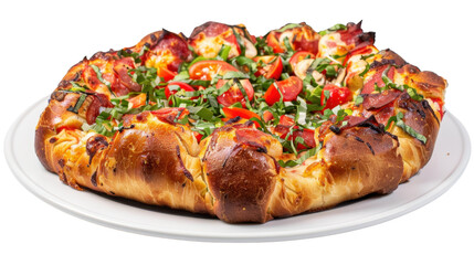 Pizza puff on transparent background