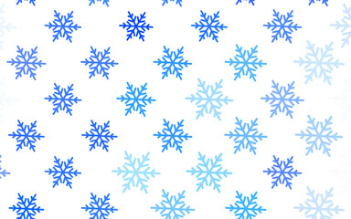 Light BLUE vector pattern in Christmas style.