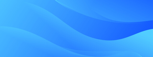 Naklejka premium Abstract 3d blue wave with shadow shape background. Futuristic wave background, blue background, 3d banner