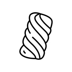 marshmallow icon vector in line style