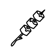marshmallow icon vector in line style