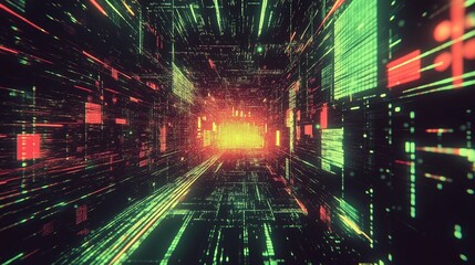 Abstract digital background stylized as pixel-old video games, retro effect. 3D rendering