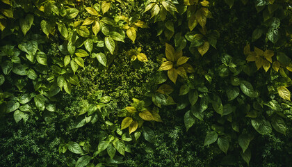 Obraz premium A plant wall, vertical garden.