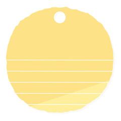 Yellow round paper note social ads template transparent png