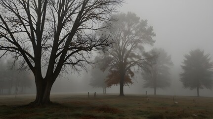 Foggy morning.generative.ai 