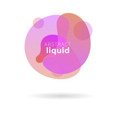 Pink speech bubble icon, Modern of abstract banners vector. flat geometric liquid gradient color, pink bubble speech, Pink liquid