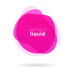 Modern of abstract banners vector. flat geometric liquid gradient color, pink bubble speech, Pink liquid