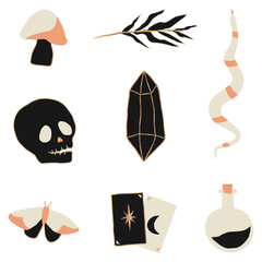 Magic icons png witchcraft illustration drawing set
