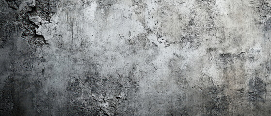 A grey wall with a lot of cracks and holes