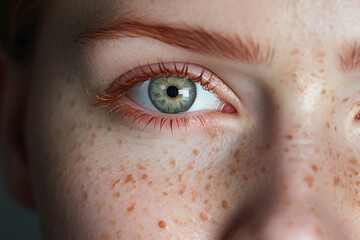 Close up portrait of beautiful woman with dark spots on her face generative ai