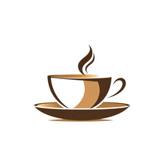 Obraz premium Stylized Illustration of a Coffee Cup with Steam, generative ai image