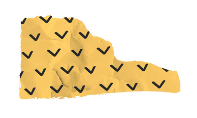 Diary sticker png of patterned ripped paper
