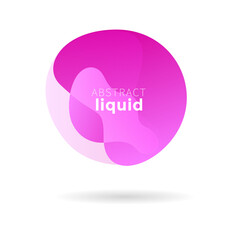 Modern of abstract banners vector. flat geometric liquid gradient color, pink bubble speech, Pink liquid