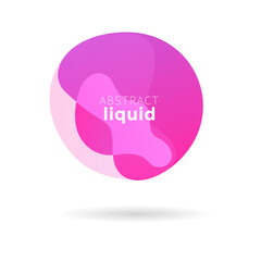 Speech bubble, Pink Label, Modern abstract banners vector. flat geometric liquid gradient color