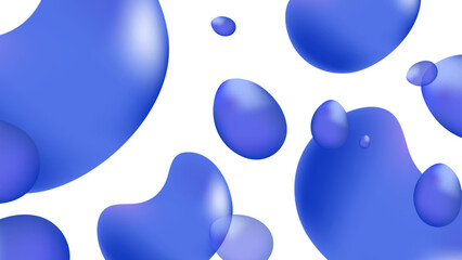 Background with drops, blue water drops