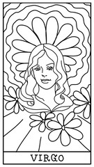 Png Virgo clipart doodle design, transparent background