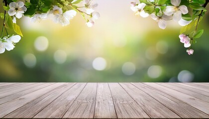 Nature's Glow: 3D Podium on White Wood with Light Effects