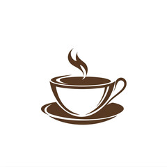 Fototapeta premium Stylized Illustration of a Cup of Coffee with Steam, generative ai image
